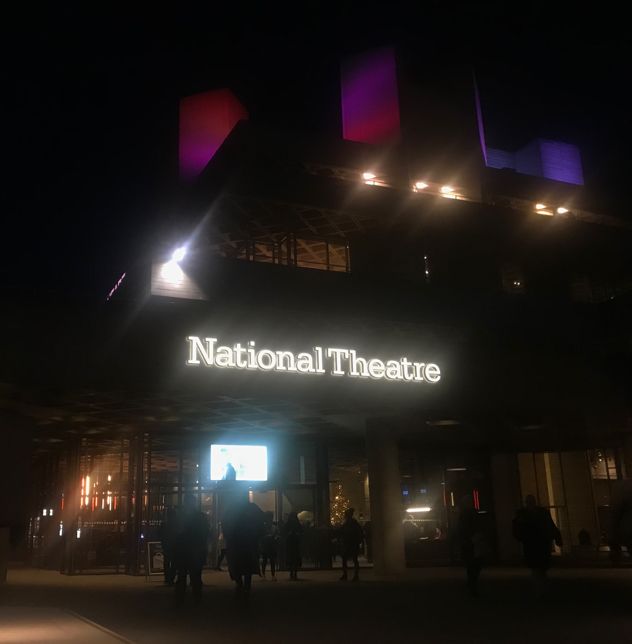 An image of the National Theatre at night