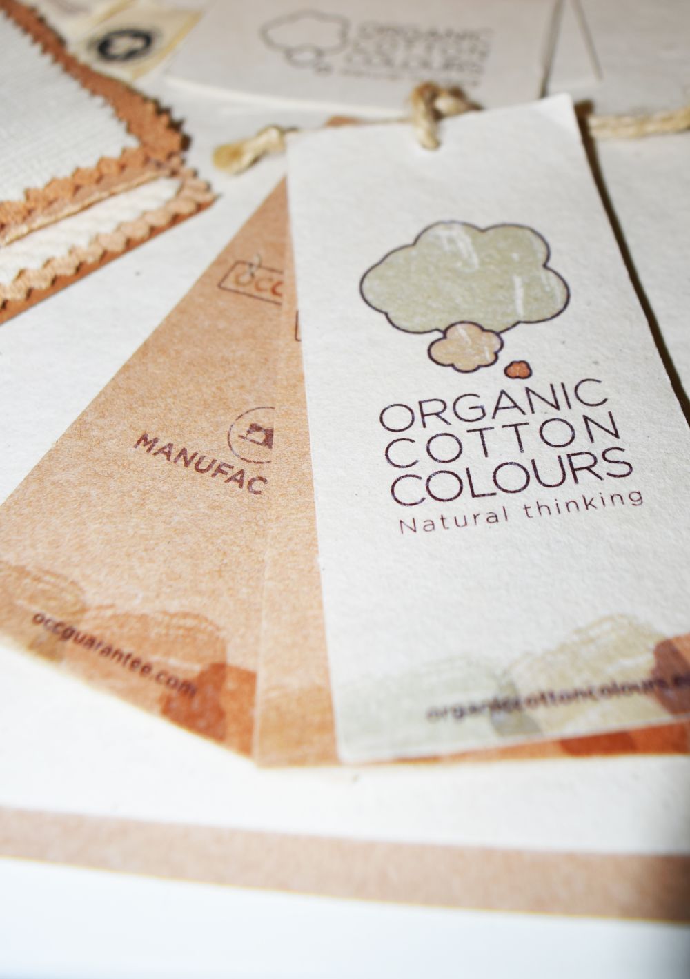 organic cotton colours labels using short fibres