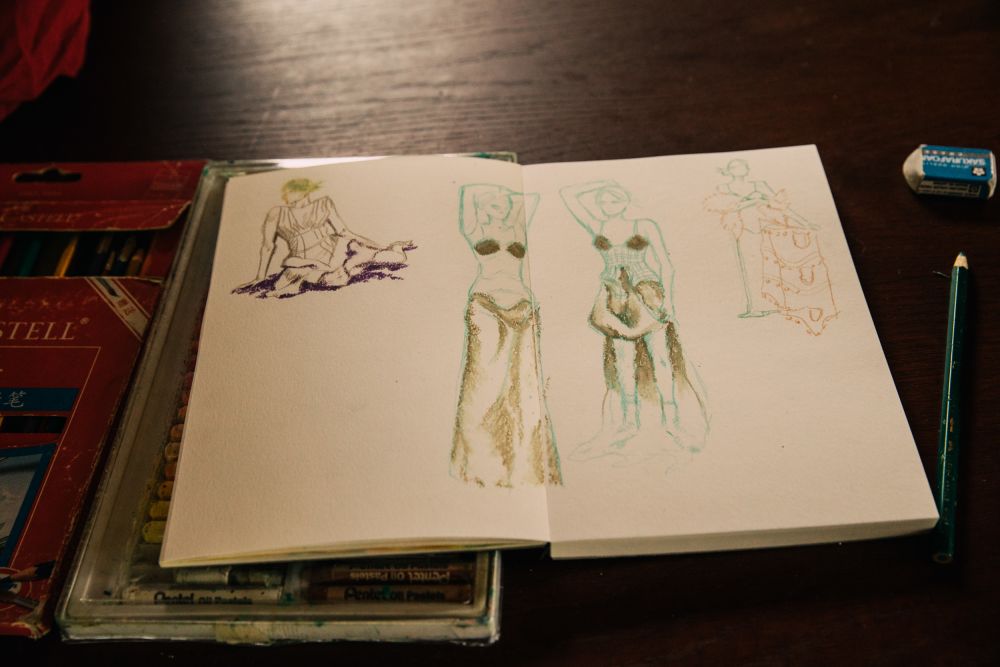 Illustrations created from life drawing session