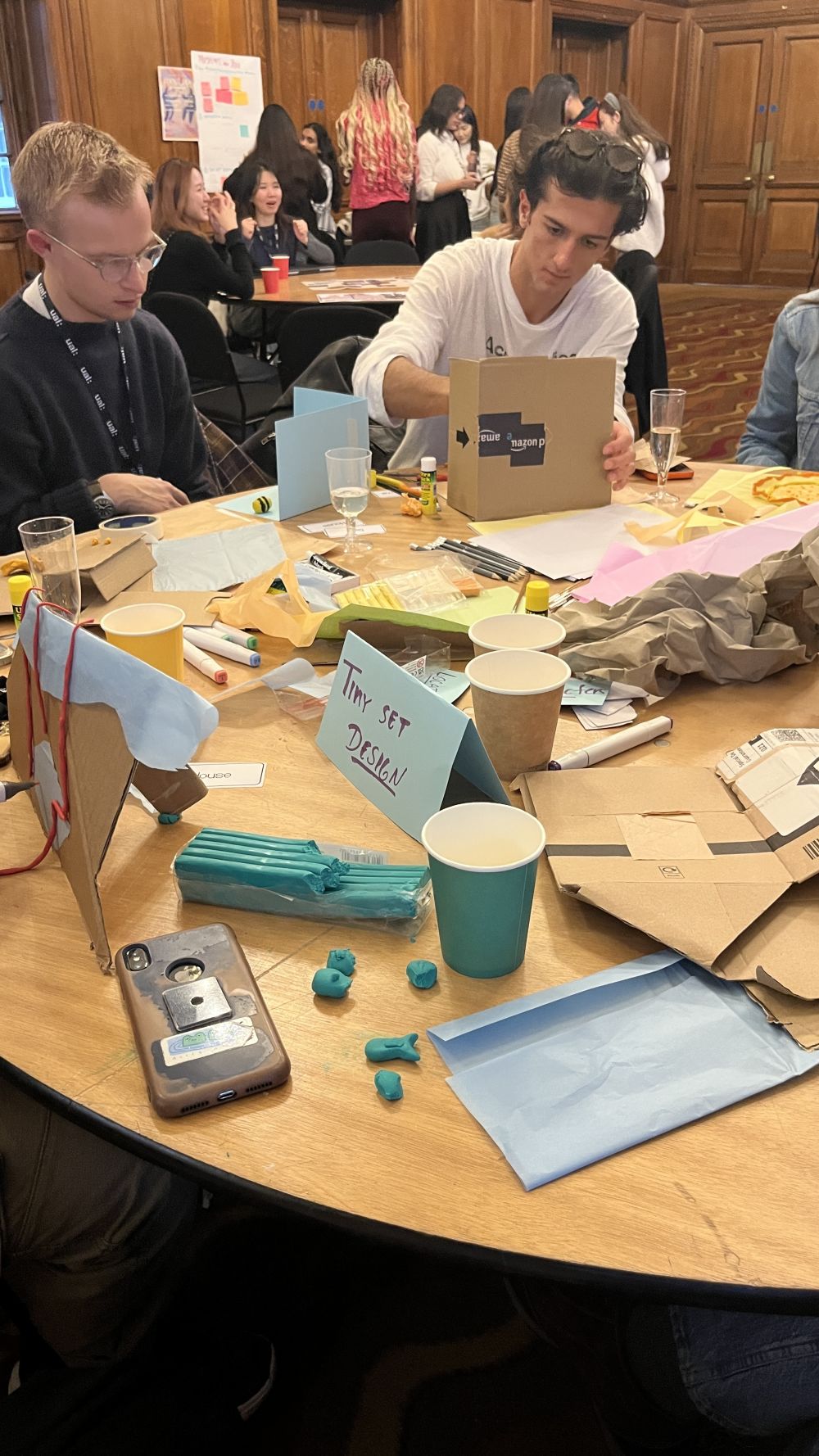 Artwork displayed on a table