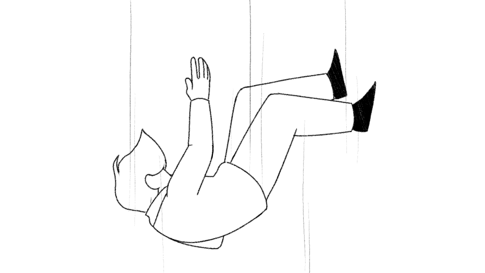 Illustration of falling person