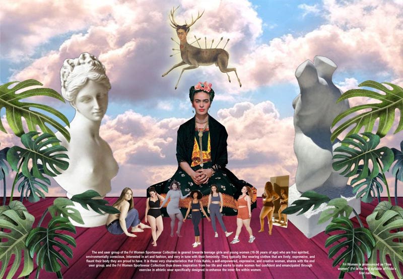 Keren's submission showing frida Kahlo collage.