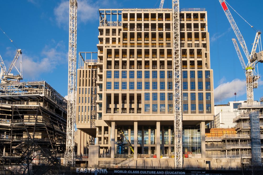 In pictures - progress of LCF's new building on East Bank, March 2022 ...