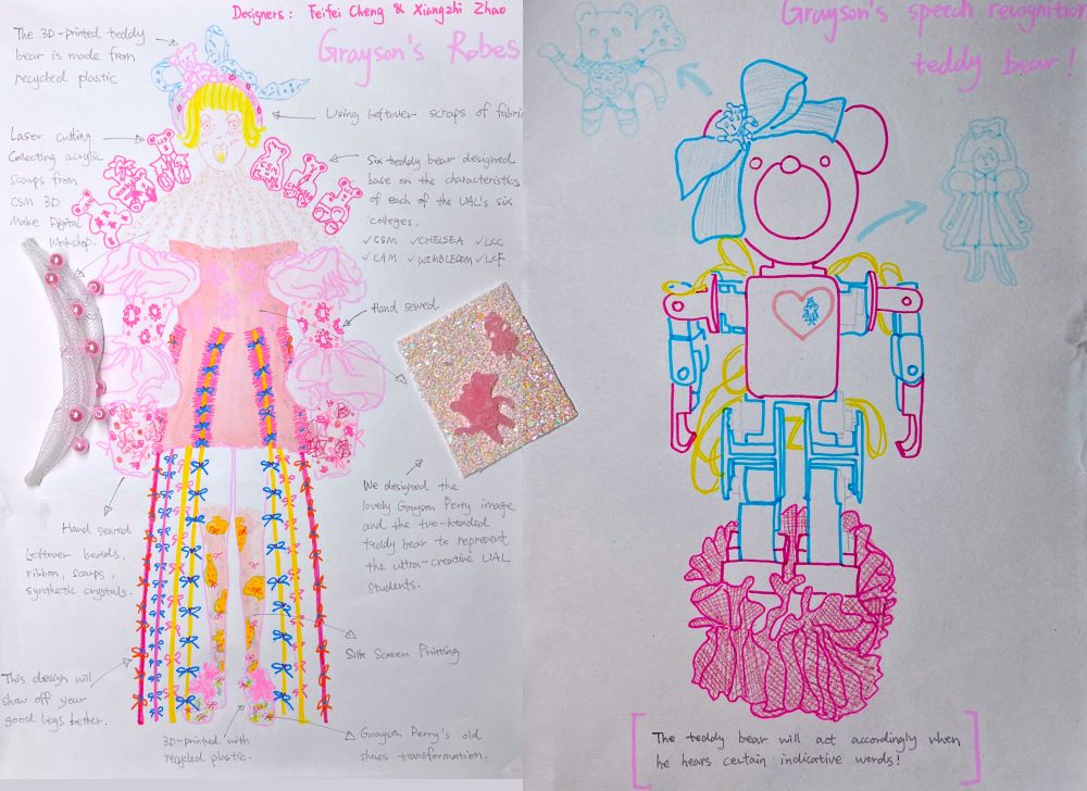 Students' designs for Grayson's Robes competition 2023
