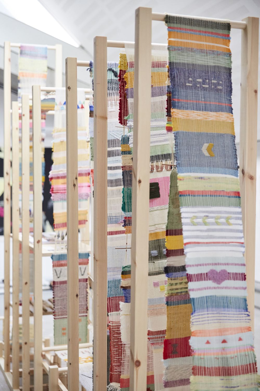 Section of large textiles sculpture from degree show