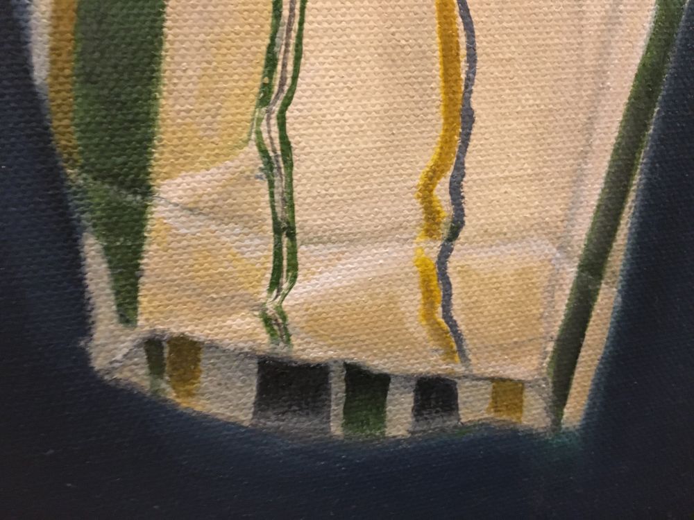 close up of painting of clothing