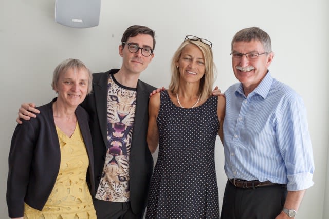 Nicola with tutors Marianne Martin, John Ayres and Jo Norman