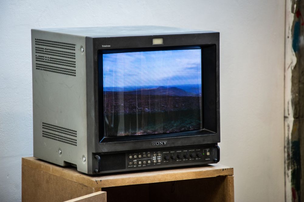 Television showing landscape
