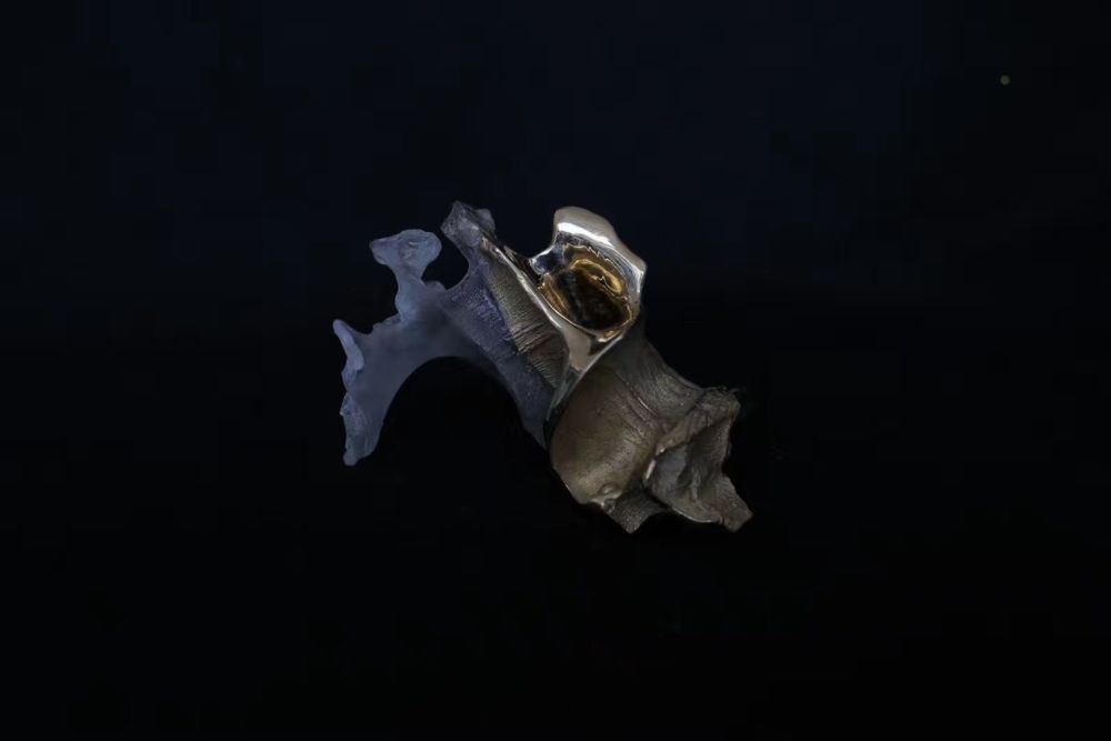 A handcrafted souldered metal