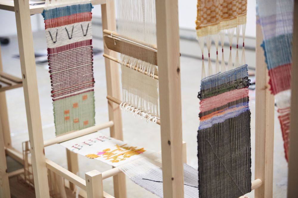 Section of large textiles sculpture from degree show