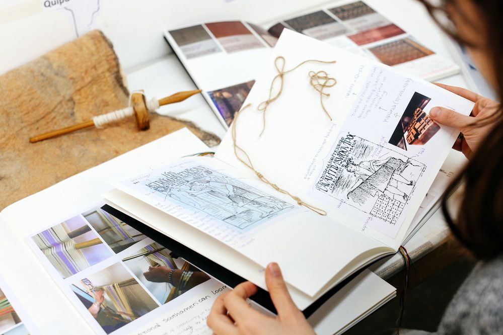 Sketchbook by MA Textile Design student Cindy Moreno Biec