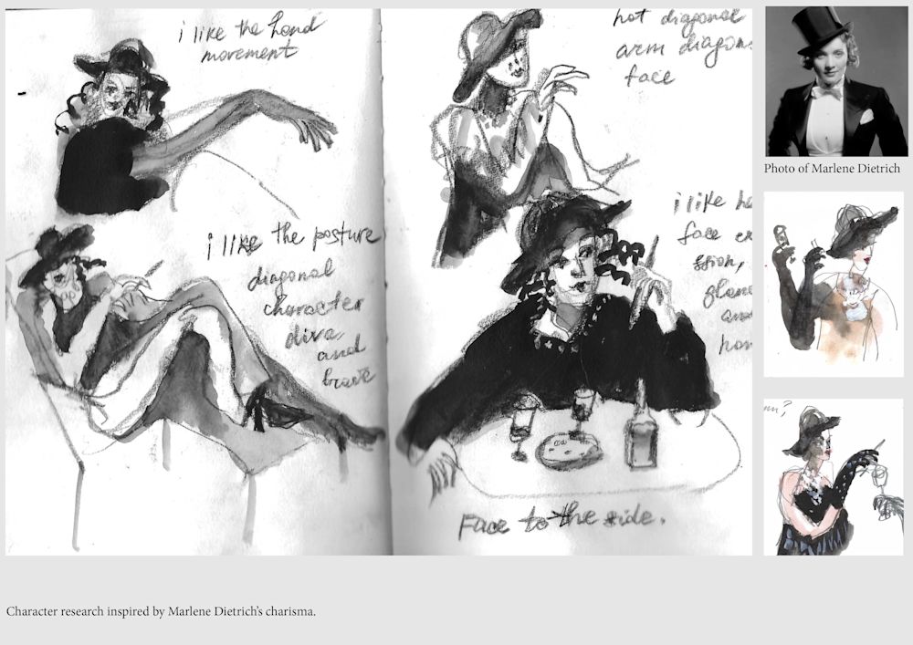 Drawing pages in black and white