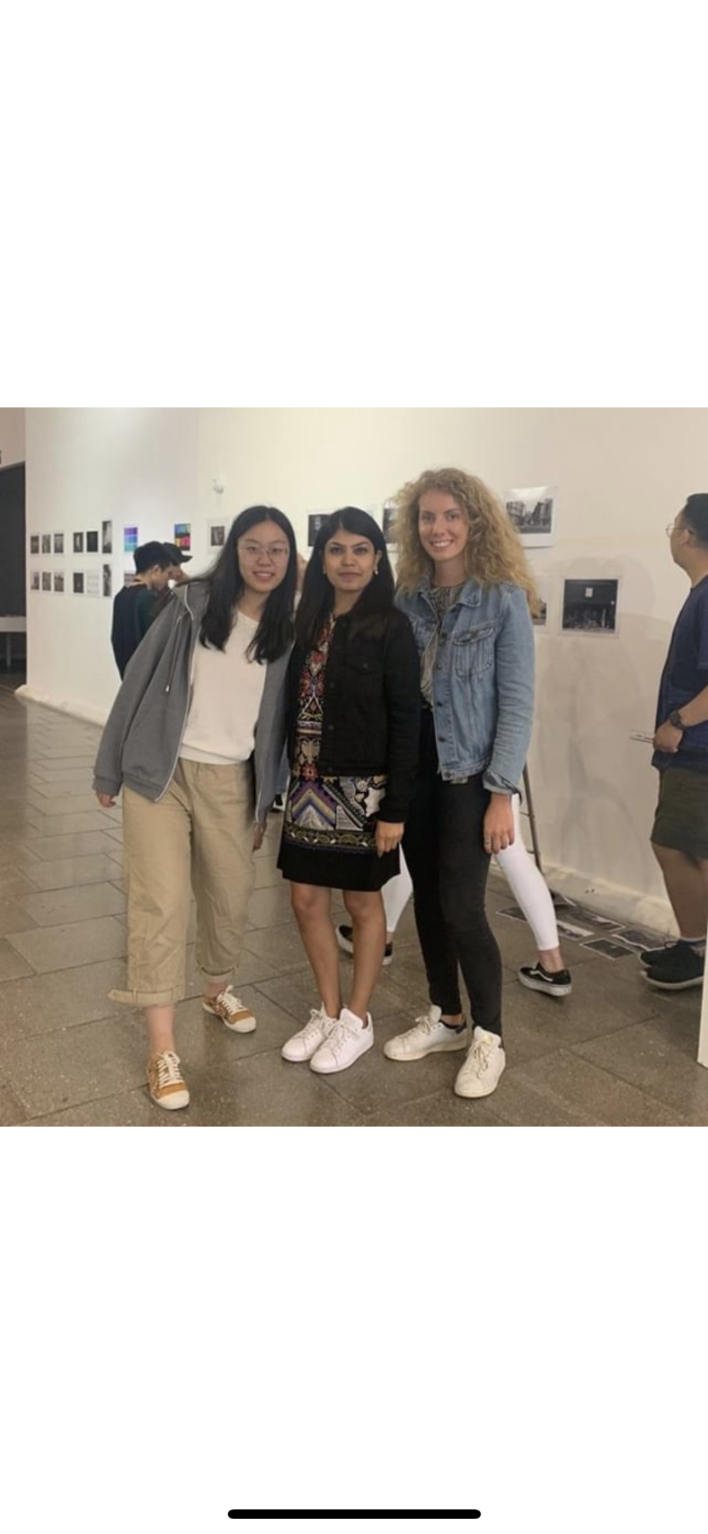 Group of girls in an exhibition 