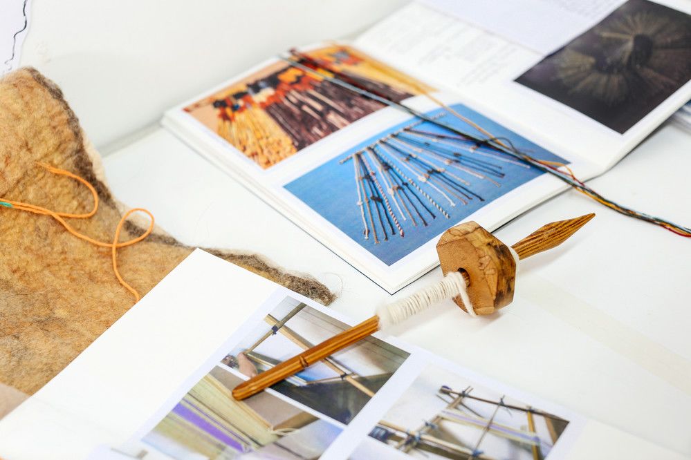 Sketchbook and textile work by MA Textile Design student Cindy Moreno Biec