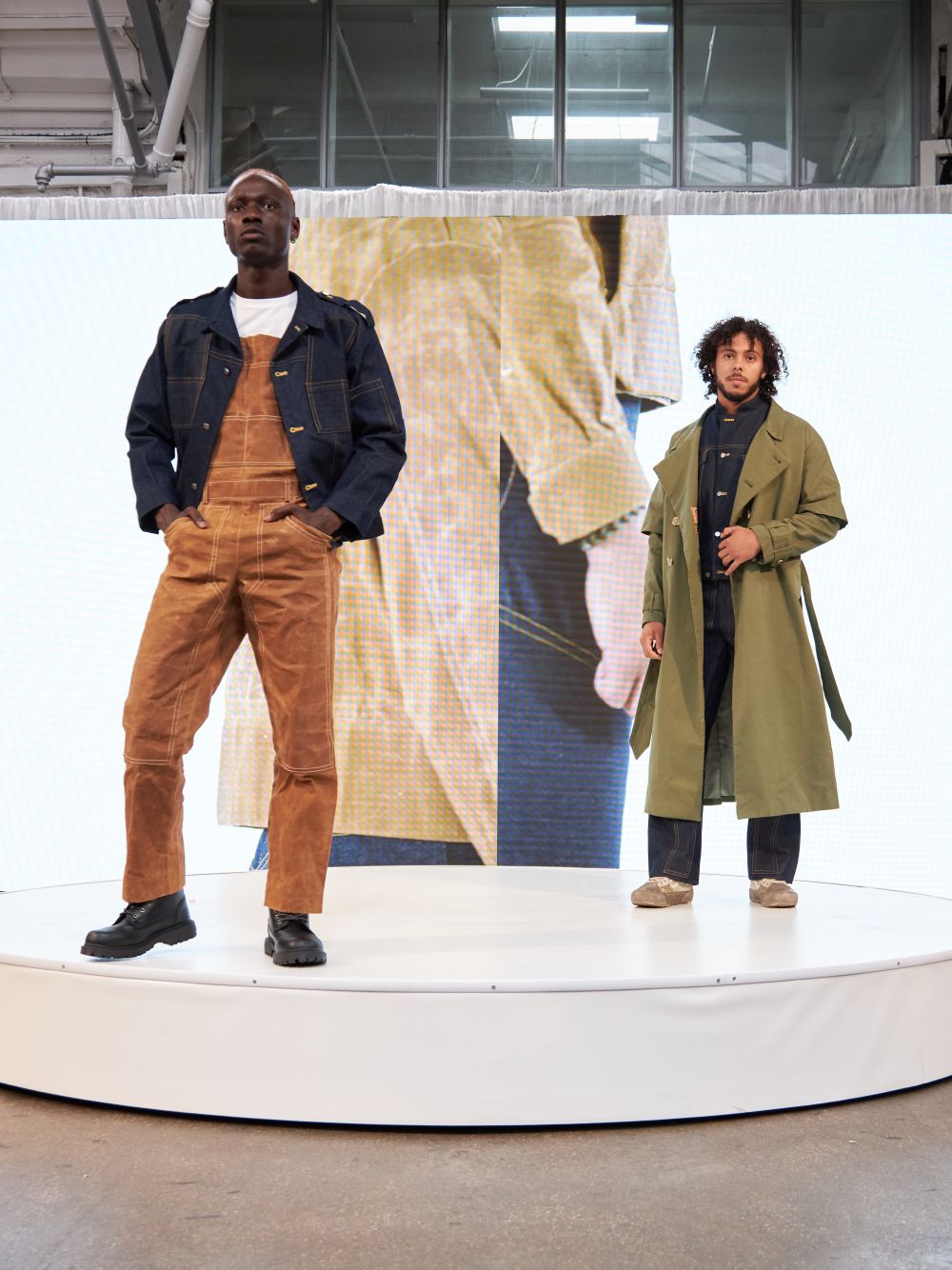 Two models wearing tailored jackets