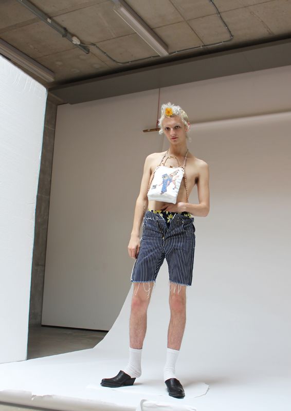 Male model wearing Charles Jeffrey collaboration