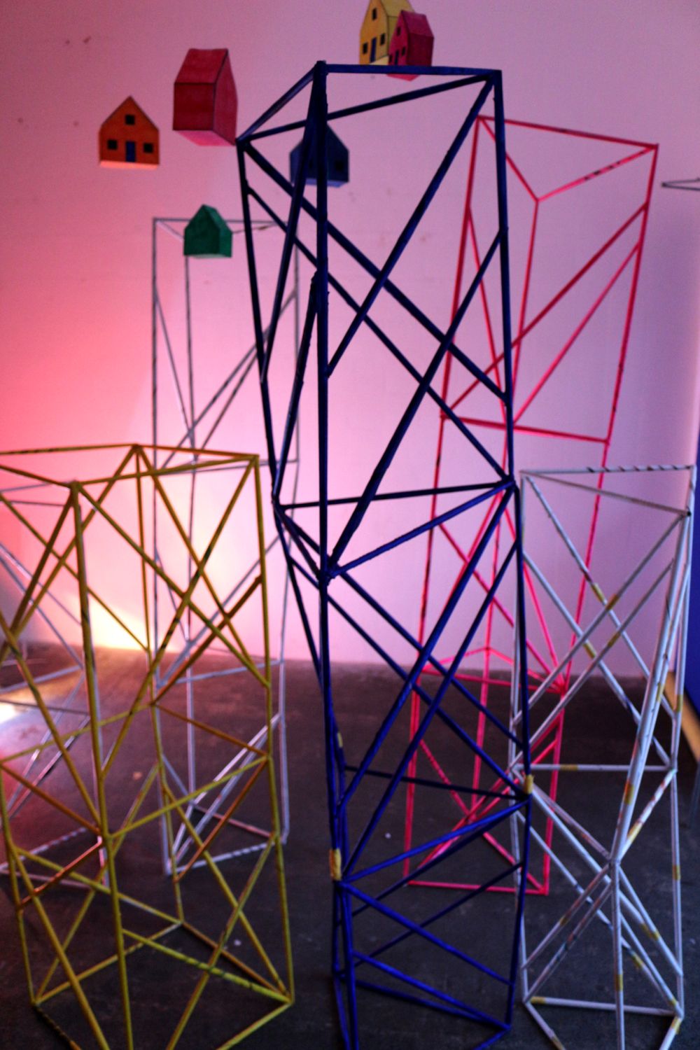 a geometric structure sculpture
