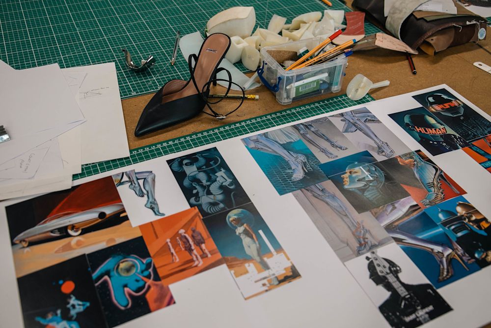 Student mood board from the Footwear Summer School Short Course