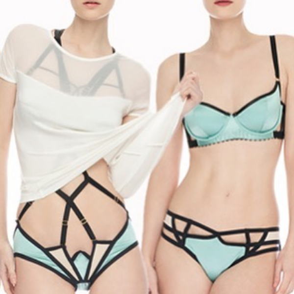 Lingerie sets worn by two models.