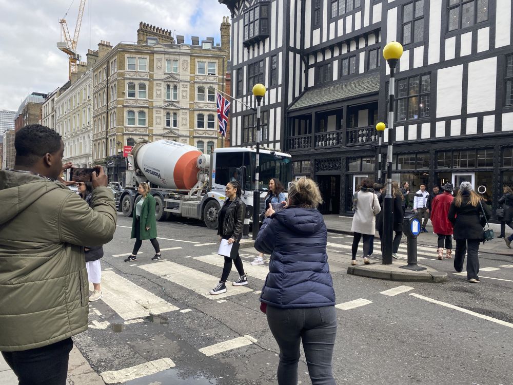 people in a London Street