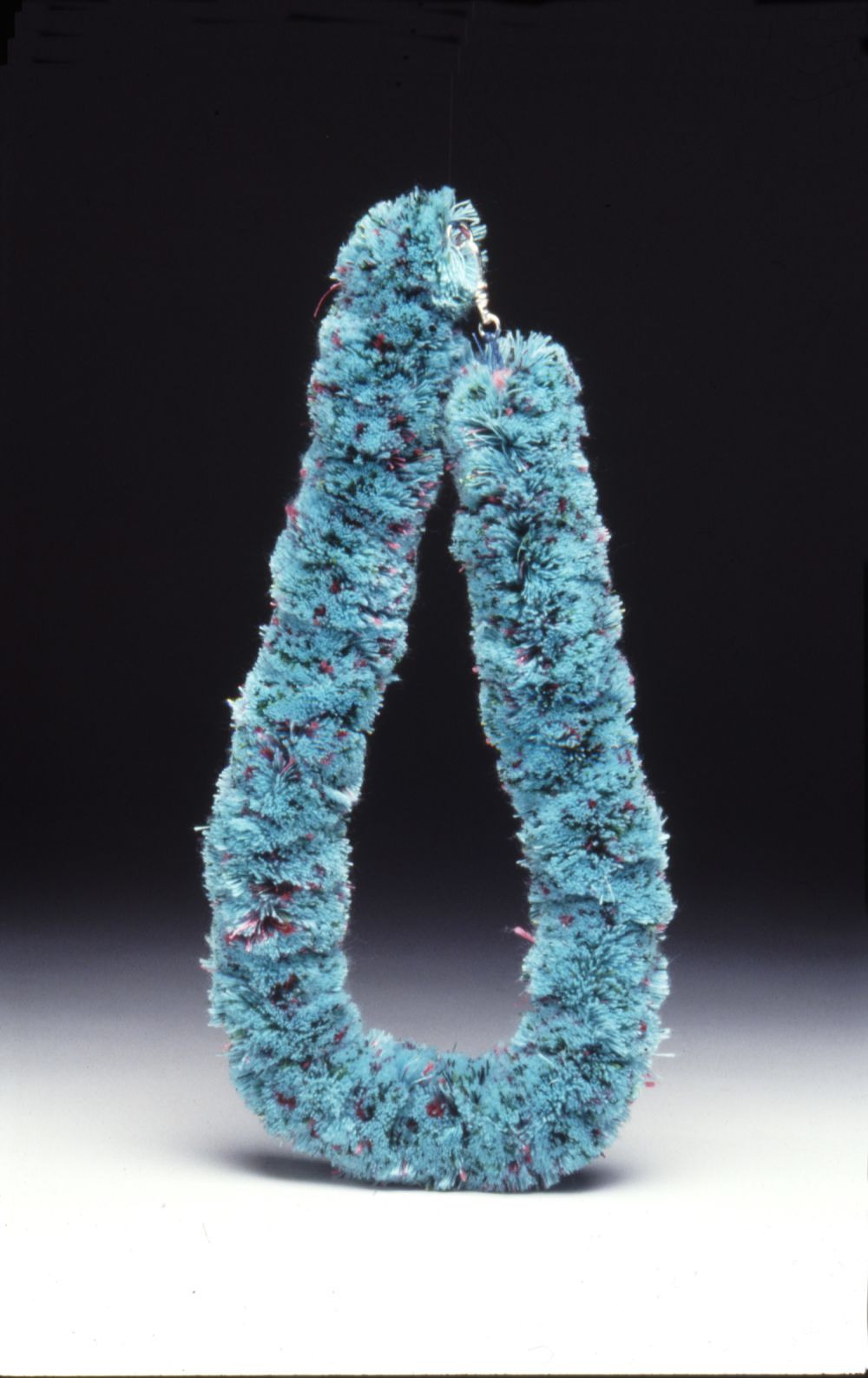 A woolly blue necklace