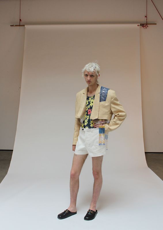Male model wearing Charles Jeffrey collaboration