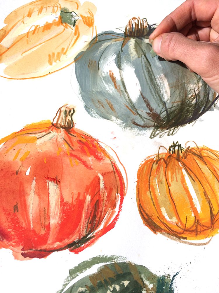 Illustration of pumpkins.