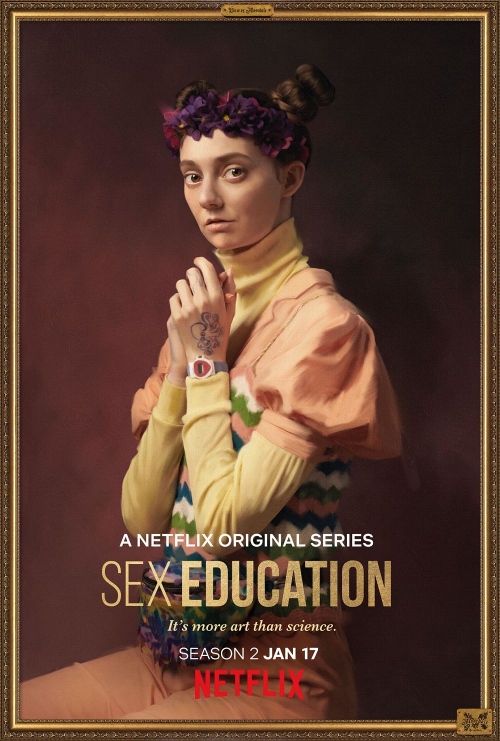 A promotional portrait of Lily from the Netflix series, Sex Education.