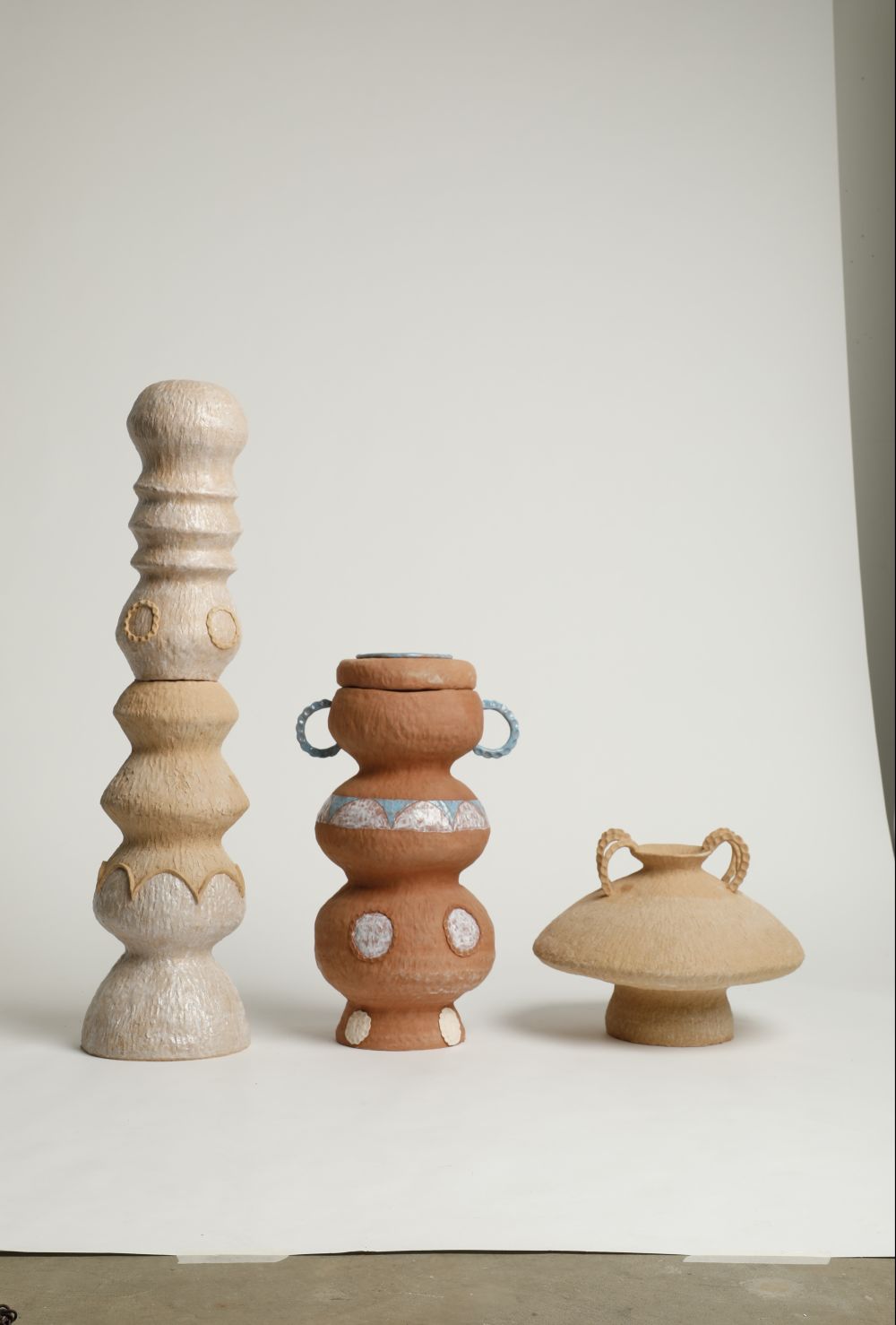 Three ceramic vases 