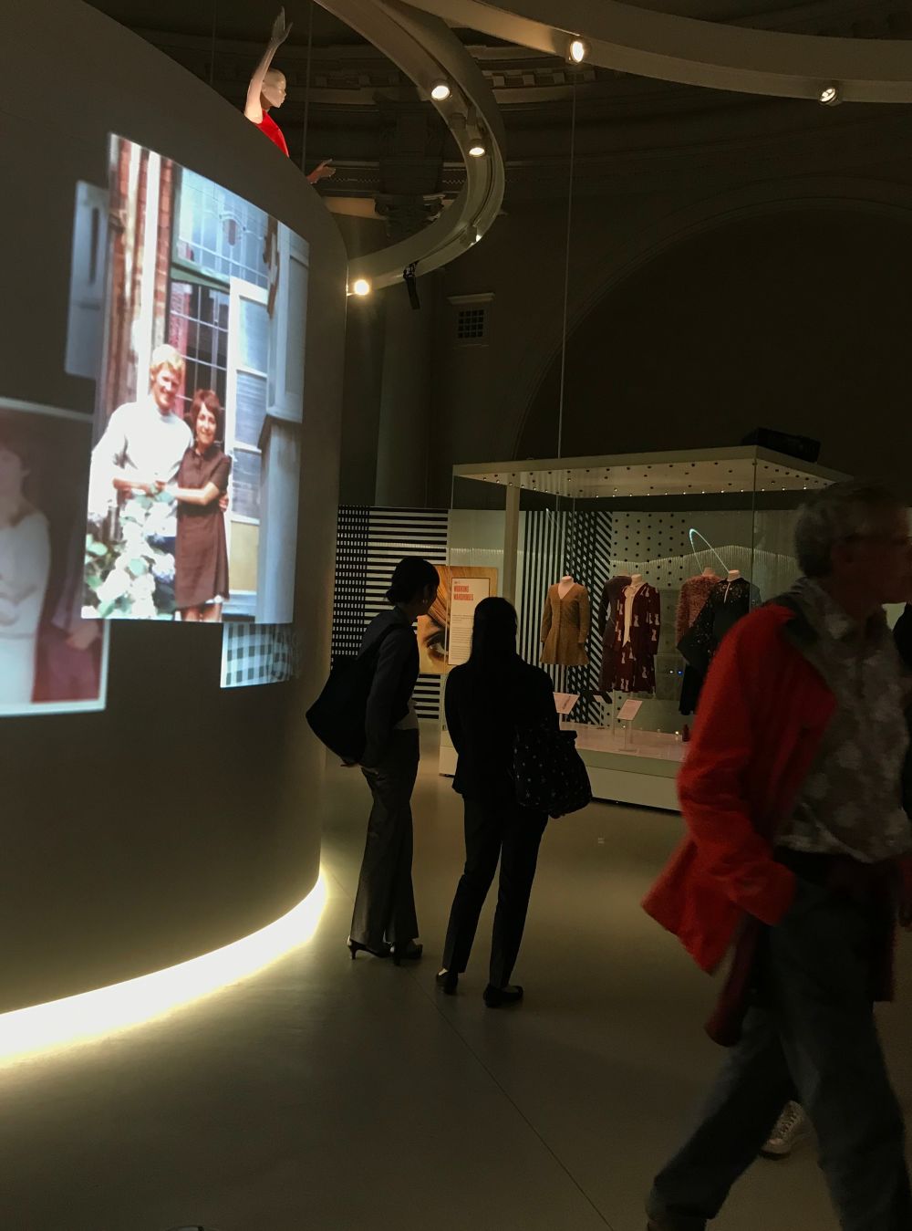 people looking at the Mary Quant exhibition