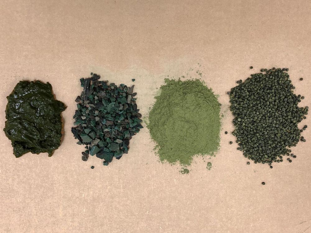 Four textured powders