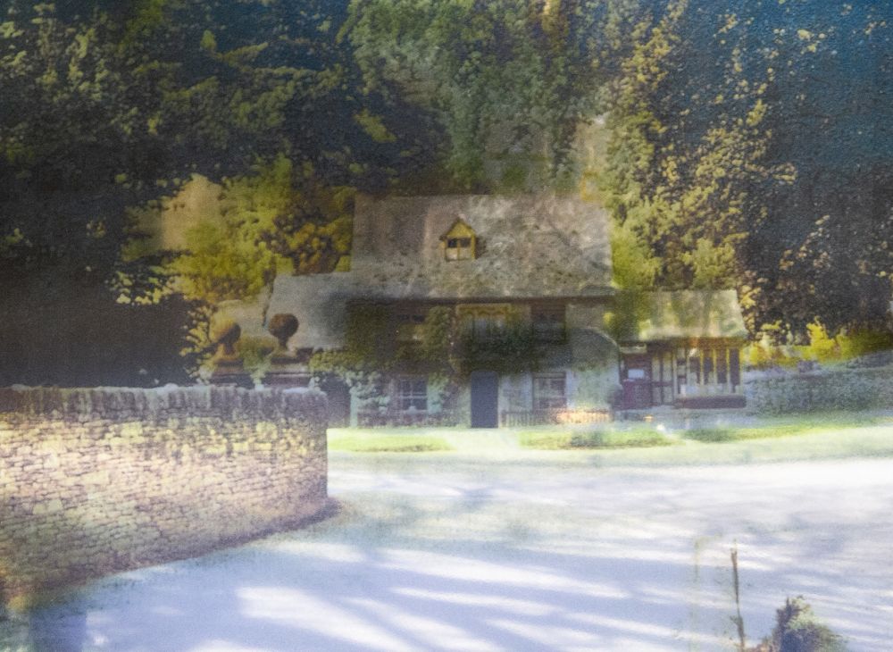 Overlaid images of a village