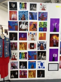 colourful photos and garment piece