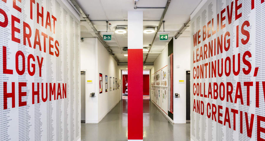 Exhibition in the Design Block at London College of Communication