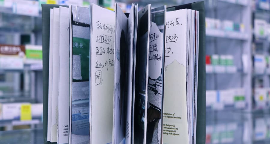 A zine open to see the pages