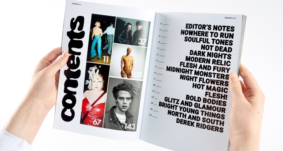 Fashion magazine publication spread