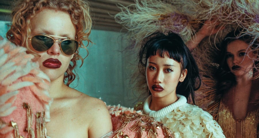 Fashion models posing