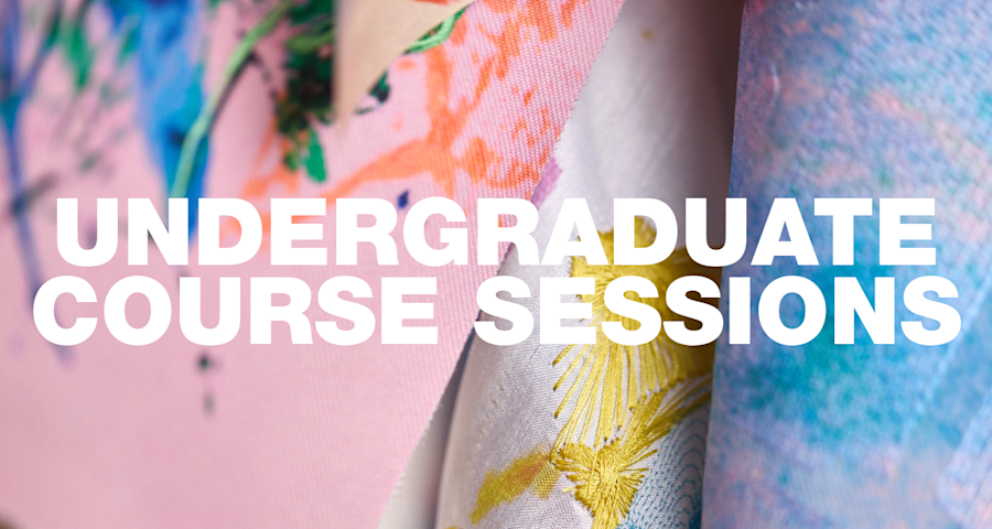 Textiles Image with Undergraduate Course Session text overlayed