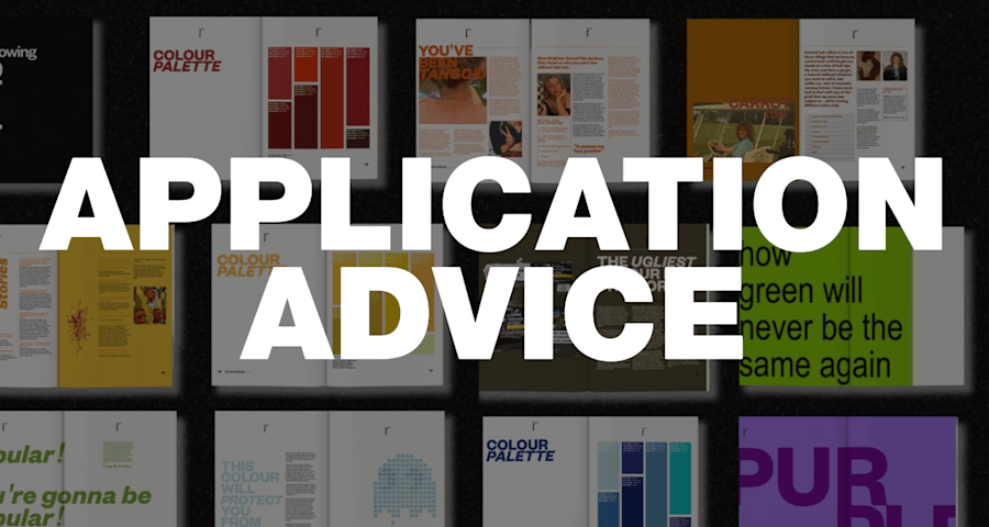 Magazines with Application Advice text overlayed
